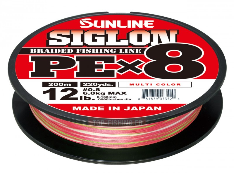 Tresse Sunline Siglon Braid 8X Multicouleur 150m