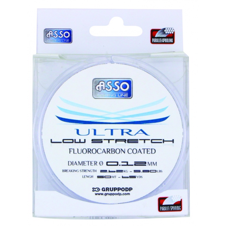 L ultra low stretch Asso est un nylon gaine de fluorocarbone L ultra low stretch Asso est un nylon gaine de fluorocarbone
