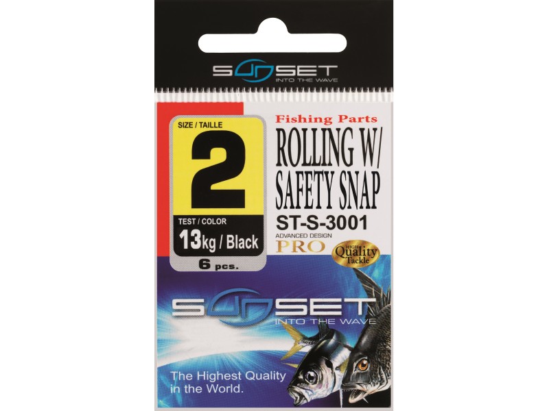 Emerillion agrafe Sunset rolling safety snap St-S 3001 Emerillion agrafe Sunset rolling safety snap St-S 3001