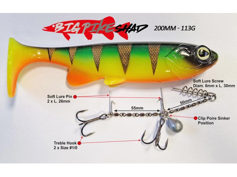 Leurre Souple Sakura Bigpike Shad 200mm Leurre Souple Sakura Bigpike Shad 200mm