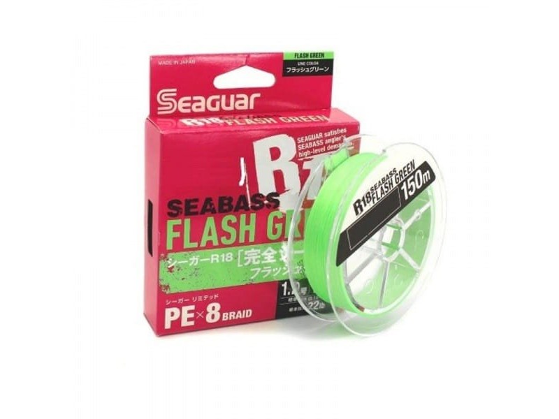 Tresse Seaguar R-18 X8 Seabass Flash Green 150m