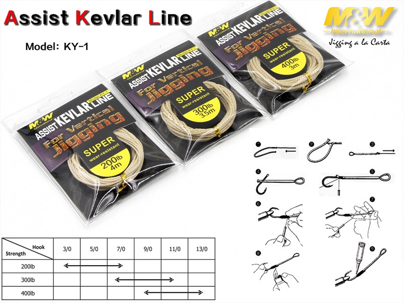 Assist Line Jigging à la Carte Kevlar (Assit Line pour Pêches verticales -  Jigging à la Carte)
