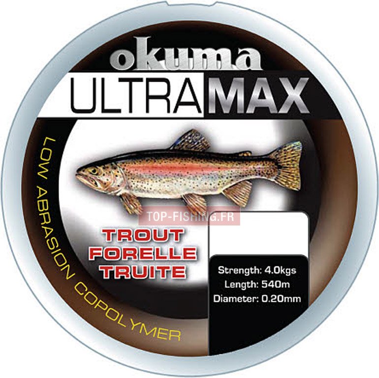Fil Nylon Okuma Ultramax Truite - Gris