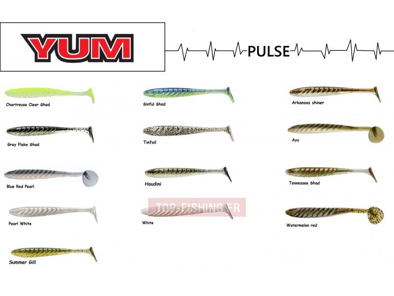 Yum Pulse Swimbait, Chartreuse Clear Shad