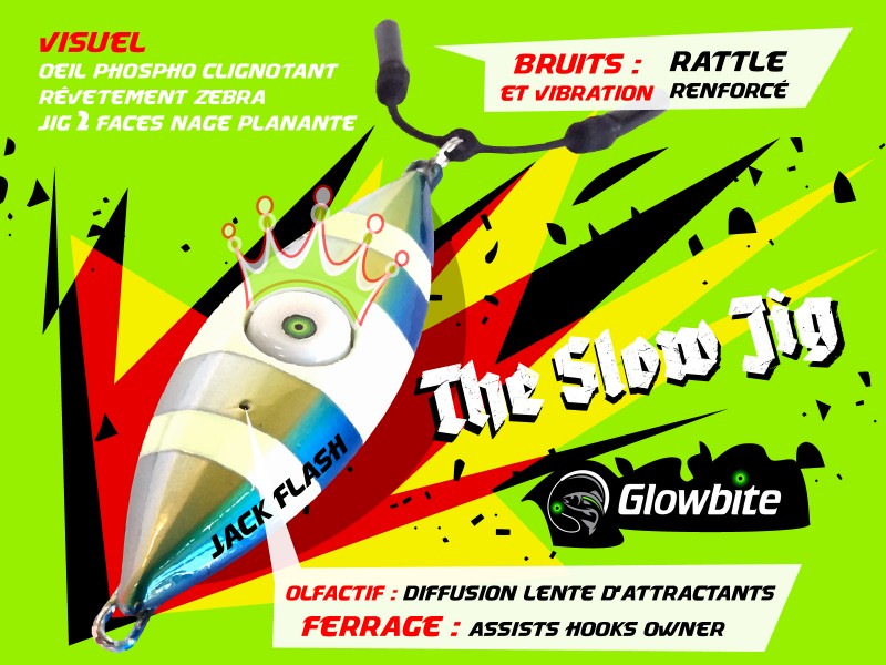 Vue 5) Slow Jig Glowbite Jack Flash 60g