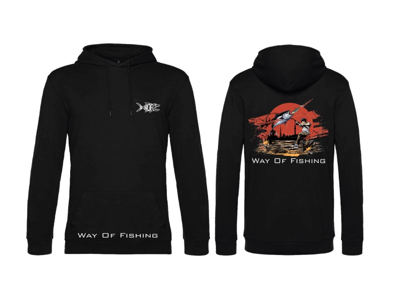 Sweat Shirt Way Of Fishing Visuel Manga 2025 Noir