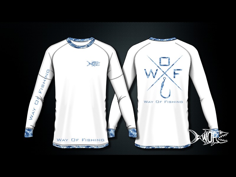 T-Shirt Manches Longues Way Of Fishing UV Croix 2023 Blanc