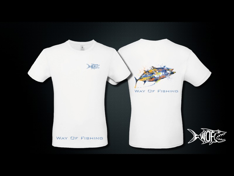 T-Shirt Way Of Fishing Motif Thon 2023 Blanc