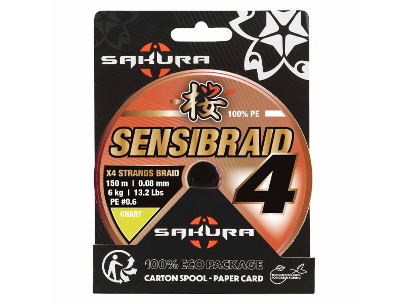 Tresse Sakura Sensibraid 4X Chartreuse 300m