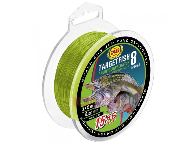 Tresse WFT 8 brins Target Fish Carnassiers Chartreuse