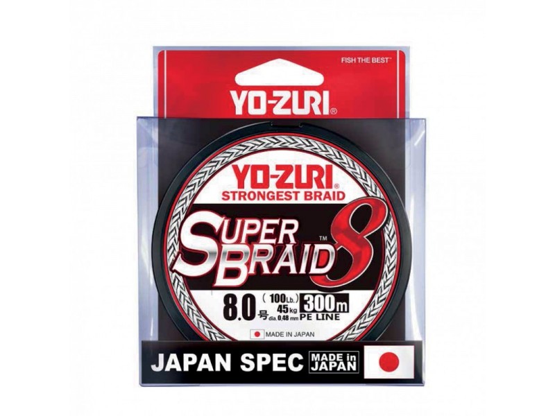 Tresse Yo-Zuri Superbraid 8x 5 couleurs 300m