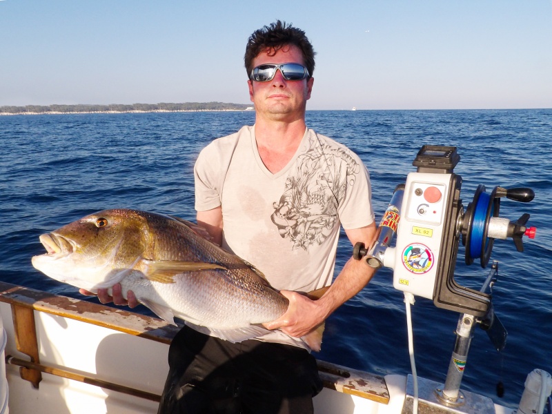 Magnifique denti de 9 kg pris au downrigger Kristal Fishing ! 