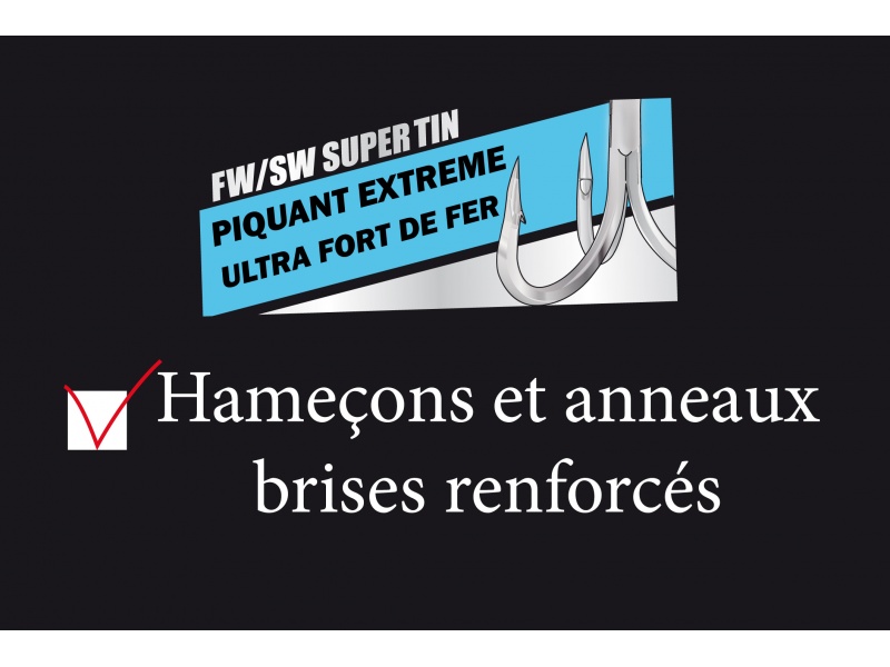 Le 3D Magnum Yo-Zuri dispose d’hameçons et d’anneaux brisés renforcés !