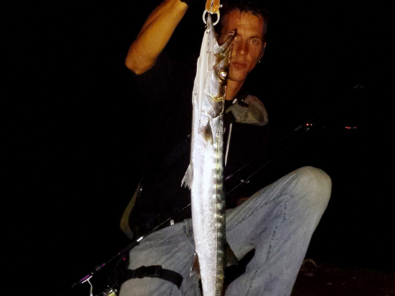 Beau barracuda pris par Fabien avec un Tide Minnow 175 blanc