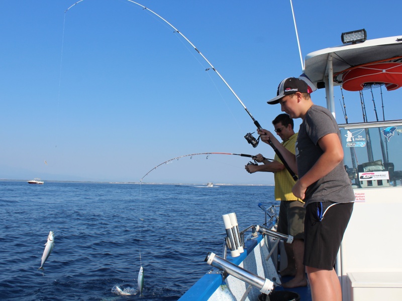 La pêche au sabiki est trés ludique et peut être pratiquée à tous ages !
