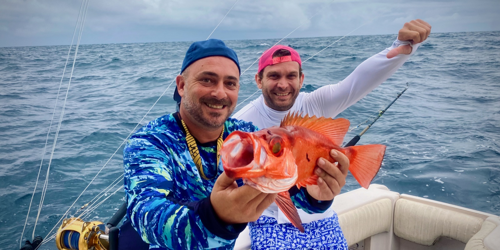 Jérôme et Cédric sur un beau vivaneau