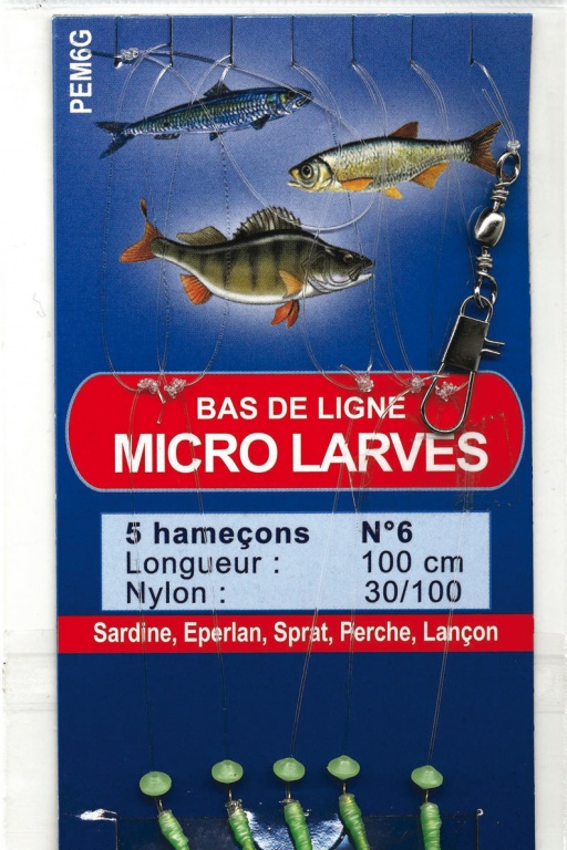 Bas de ligne Micro larves Flashmer Bas de ligne Micro larves Flashmer