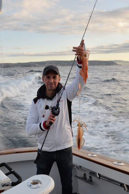 Doublé de calamars pris à l’Ultra Bait avec la canne Amazing Top Fishing