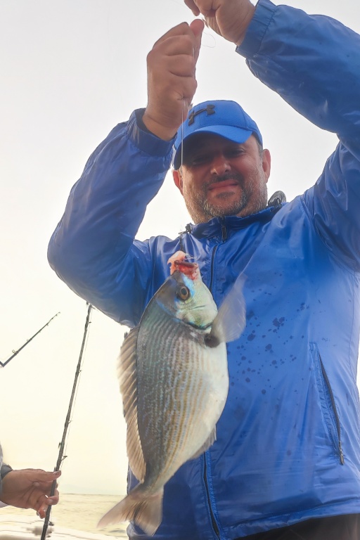 Ce gros calamar a été esché avec un avançon taille XXL Ce gros calamar a été esché avec un avançon taille XXL