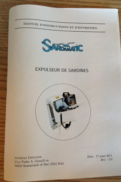 Distributeur de sardines Sardamatic : mode d'emploi