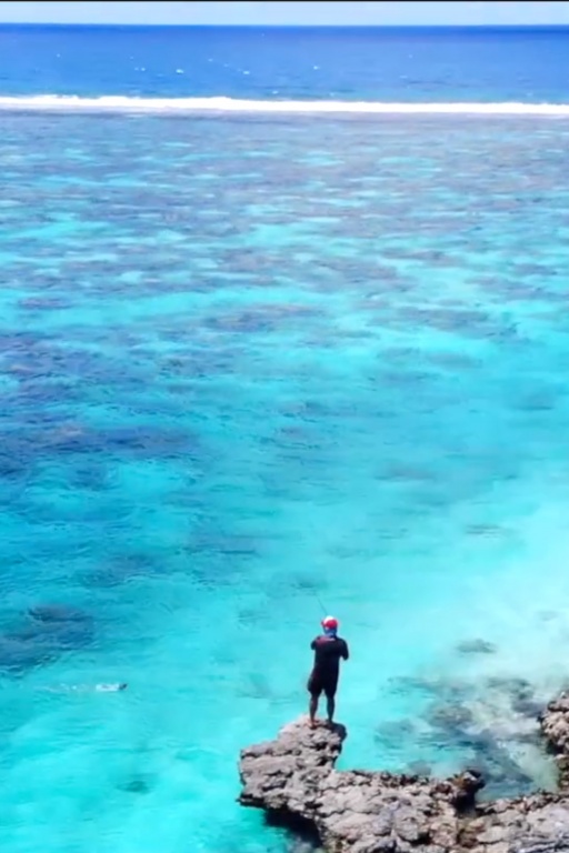 Jérôme en pêche du bord Polynésie