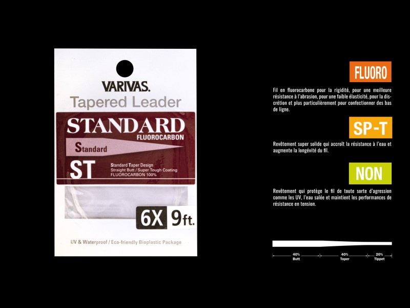 Bas De Ligne Varivas Tapered Leader Fluorocarbon Standard St