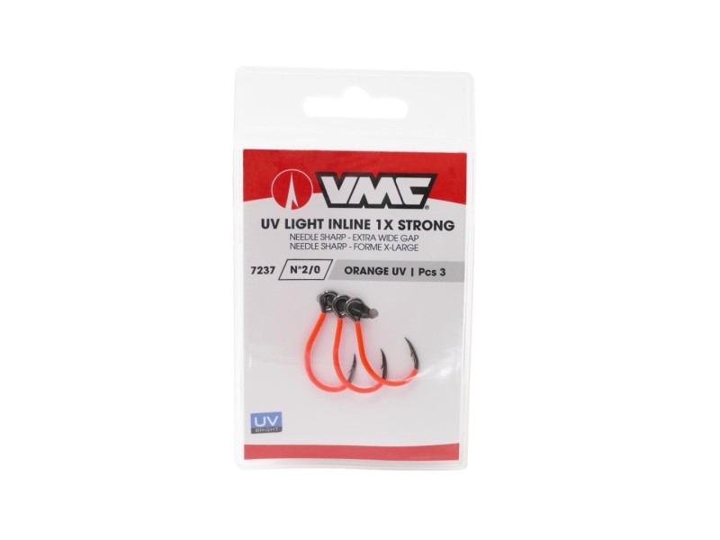 Hameçon Simple Vmc 7237UV Light Inline Uv 1X Renforcé