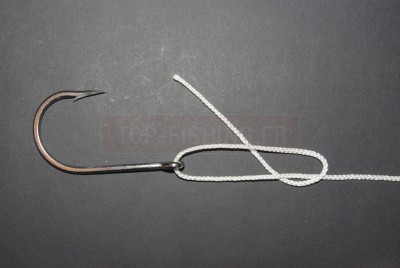 Passez le brin libre sous la ligne mère en formant une boucle.