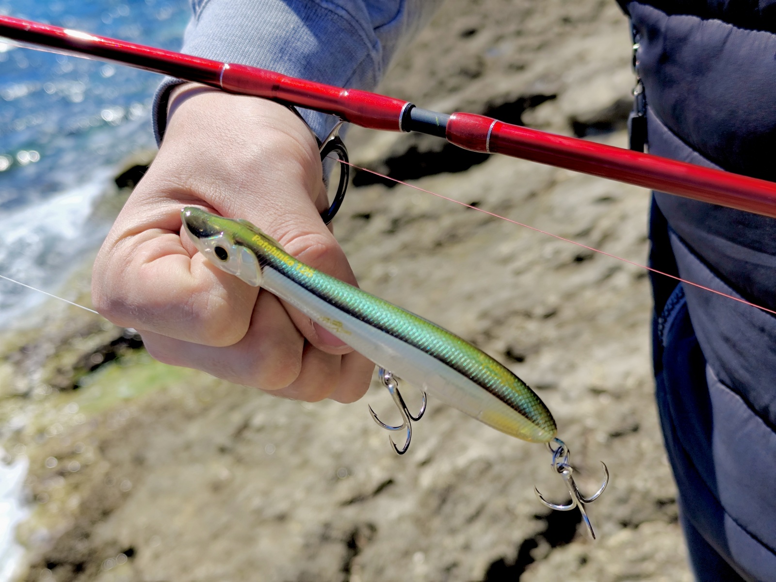 Lot de 5 leurres de pêche vintage dont K.O. Cuillère Wobbler