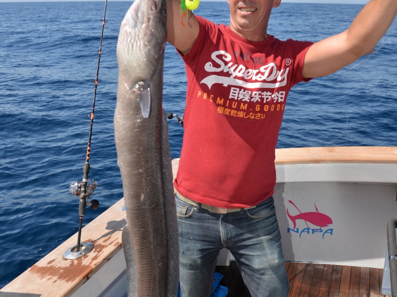 Encore un énorme congre pris  au madaï jig avec la canne Slow Pitch Italcanna – preuve de son incroyable puissance !