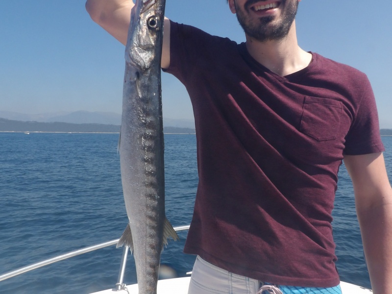 La traîne lente au downrigger permet de toucher du barracuda en pleine journée !