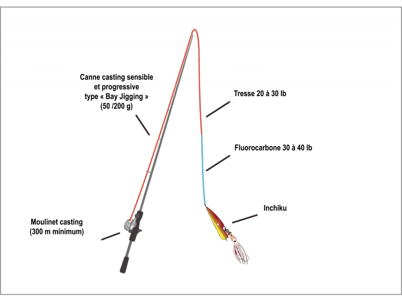 Le matériel pour pêcher à l’inchiku