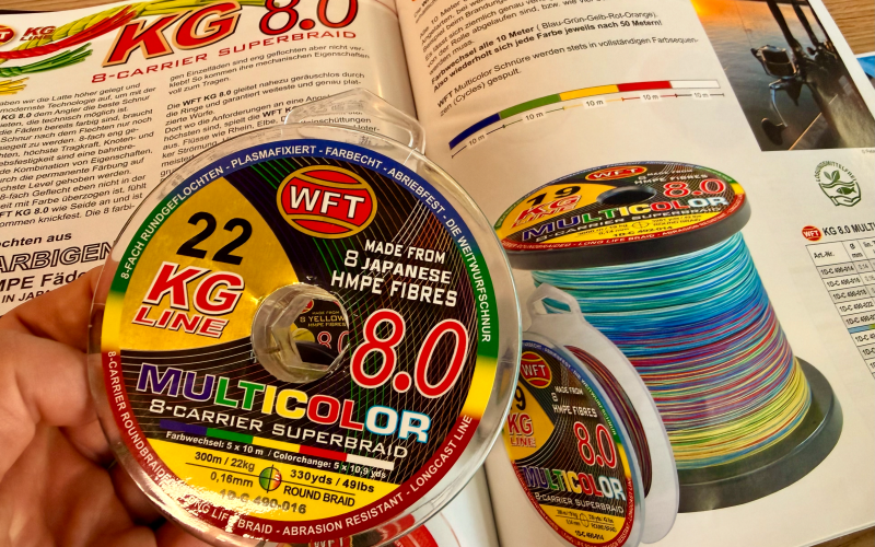 La KG strong multicolore dispo en 8 brins dans les diamètres les plus fins