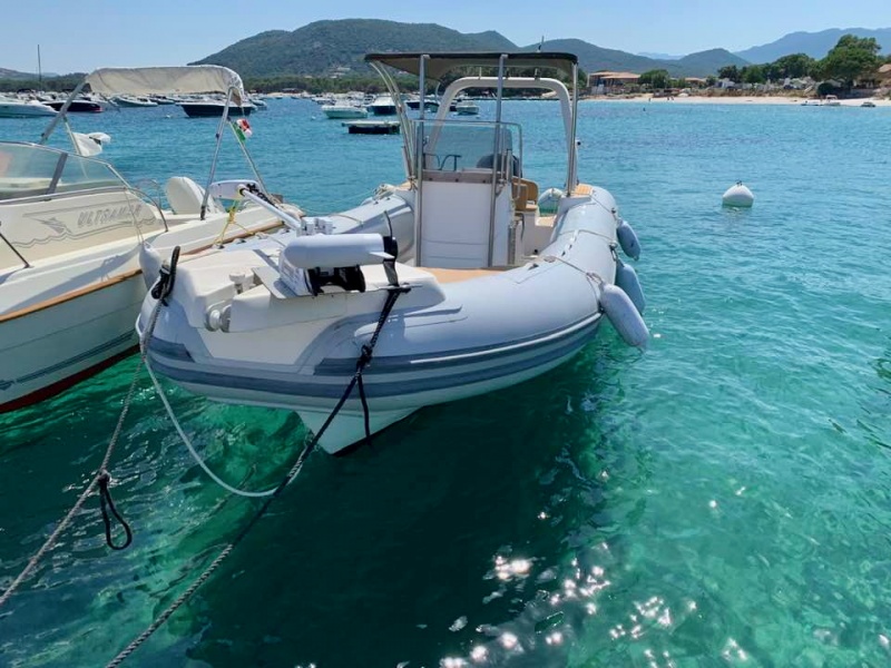 Moteur Minn Kota sur un Zodiac