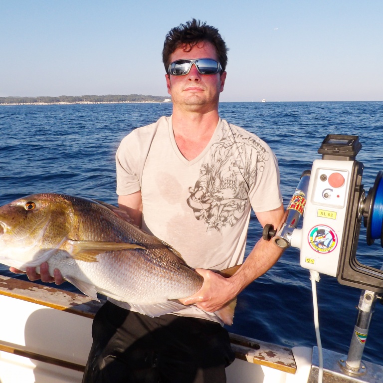 Magnifique denti de 9 kg pris au downrigger Kristal Fishing ! 