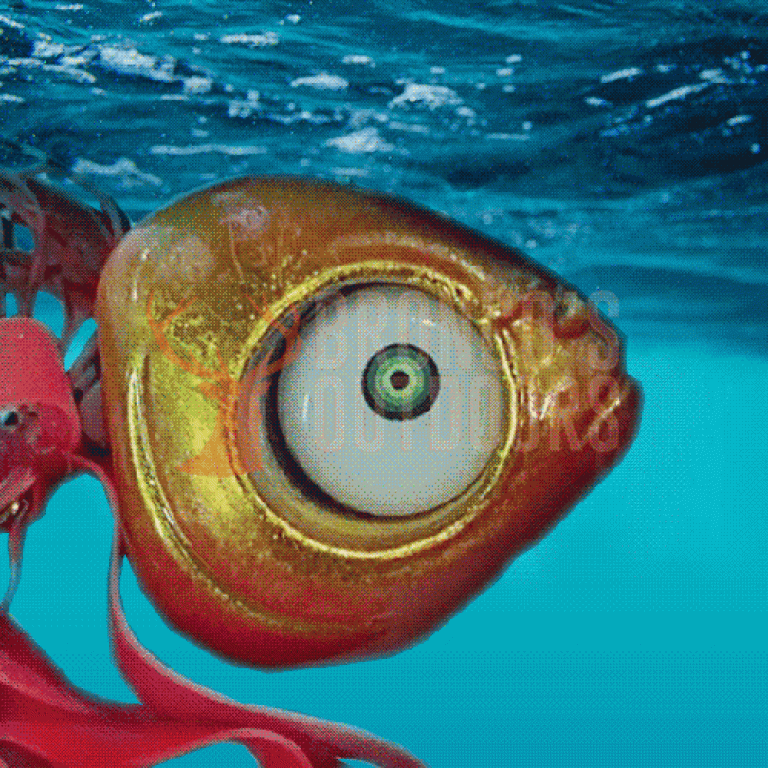 Le Grumpy Fish Glowbite dispose d’yeux lumineux !