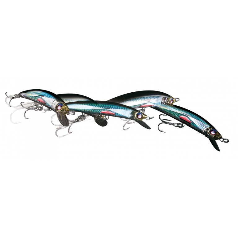 Le Crystal 3D Minnow nage en vibrant intensément (wobbling) tout en oscillant sur son axe (rolling)