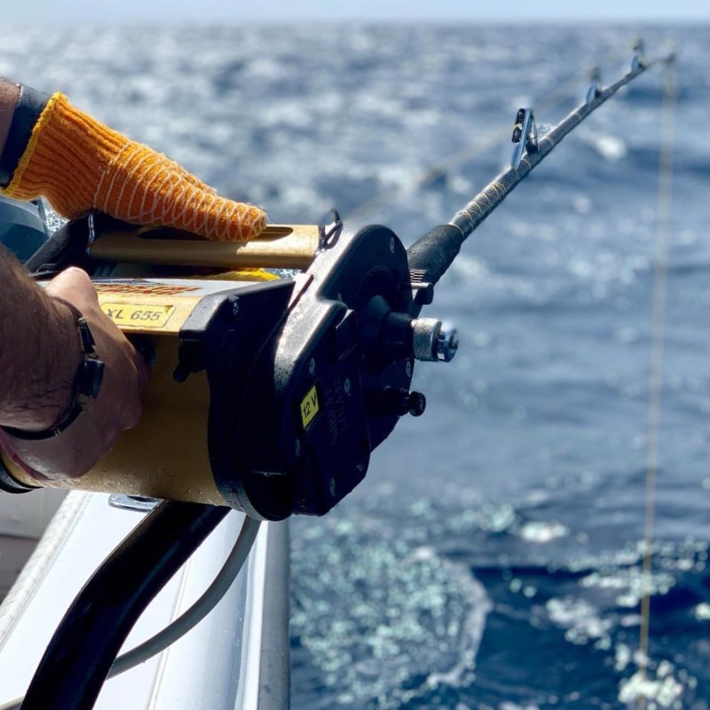 Moulinet électrique Kristal Fishing XL 655 en mer