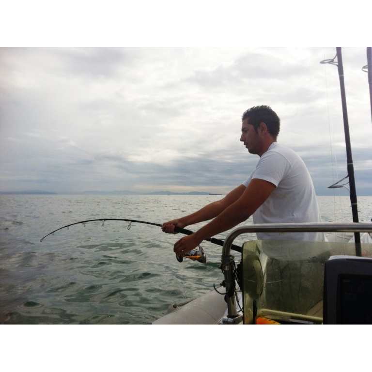 Pêche au broumé avec Bruno.