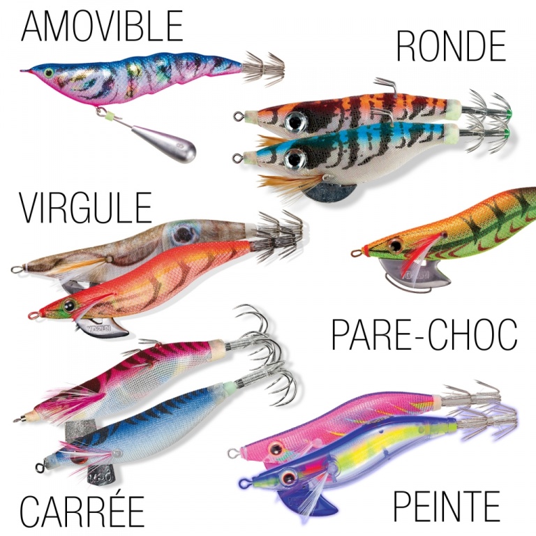 toutes les différentes formes turluttes plombées