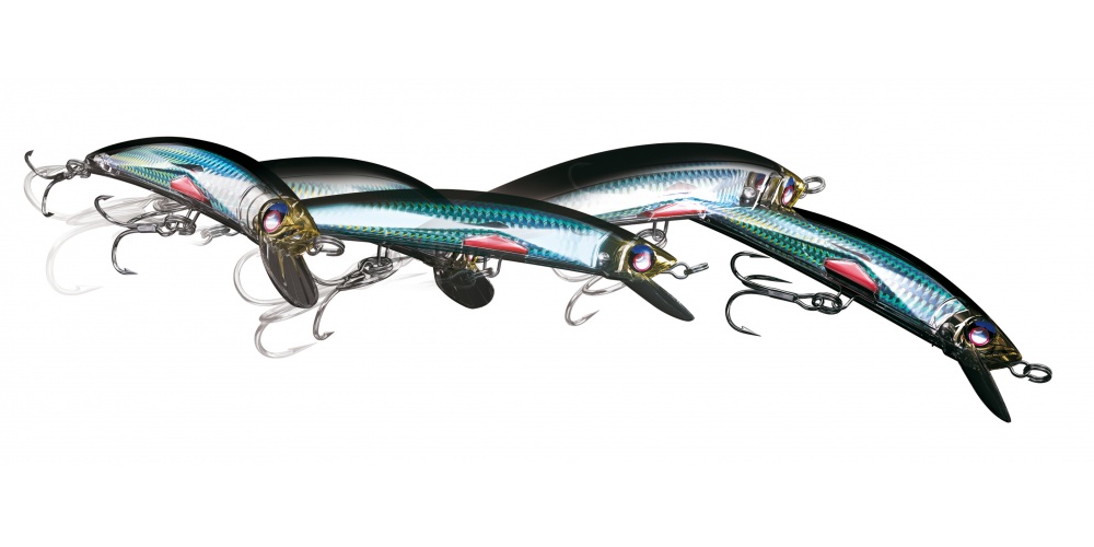 Le Crystal 3D Minnow nage en vibrant intensément (wobbling) tout en oscillant sur son axe (rolling)
