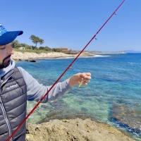 Pêche au loup du bord de mer avec Nathan en démo